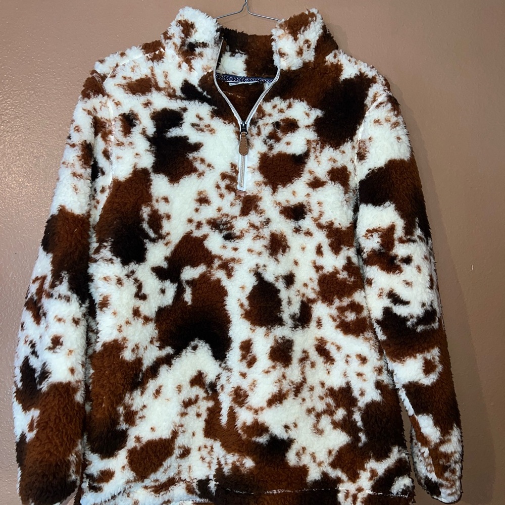 Cow print sweater
